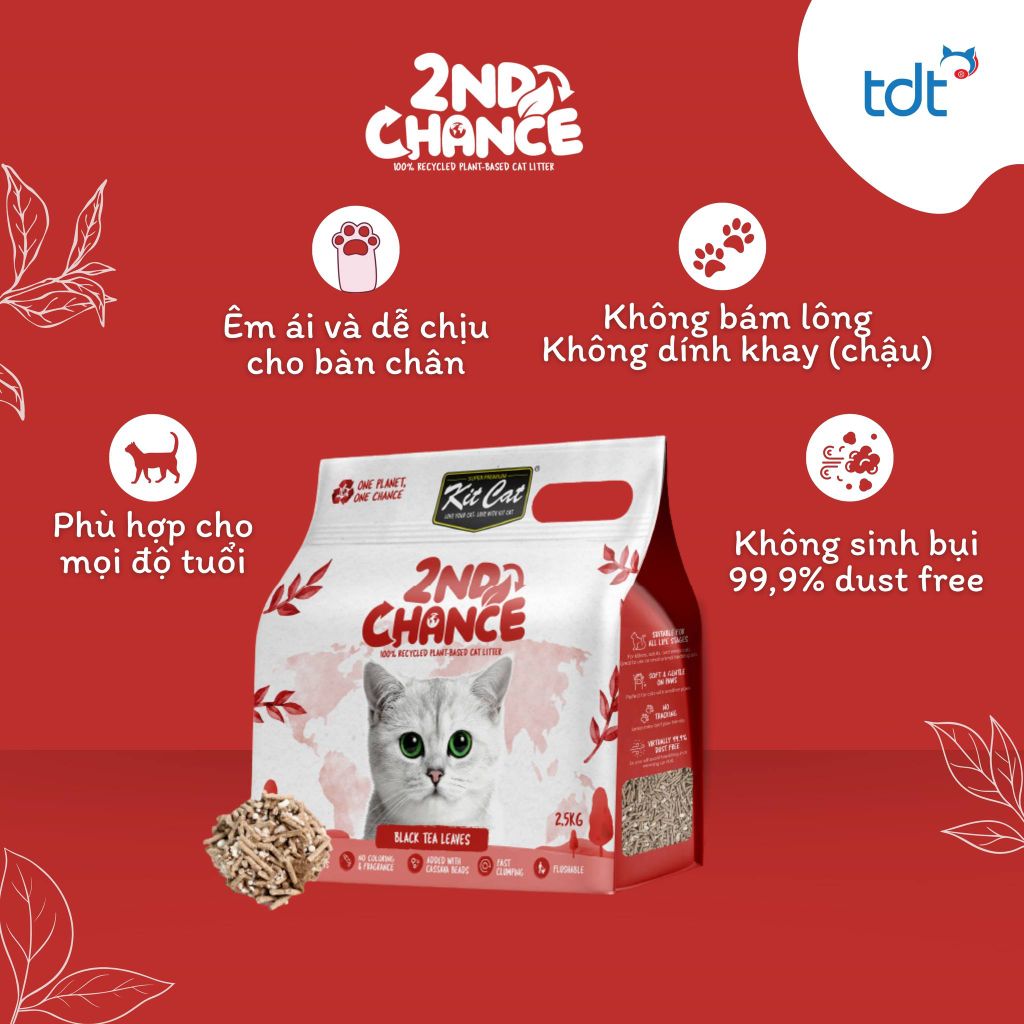 Cát đậu nành Kit Cat 2nd Chance - Cát vệ sinh cho mèo thế hệ mới