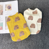  Áo cotton hình Gấu nâu lớn Hàn Quốc cho chó mèo 