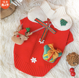  Áo len Noel cổ lọ đính nơ tuần lộc 