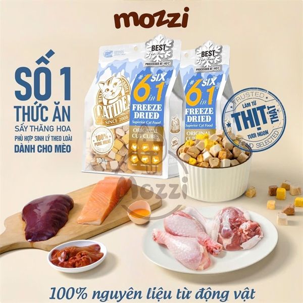 CatIdea Thịt tươi sấy thăng hoa Freeze Dried Bịch 100gr