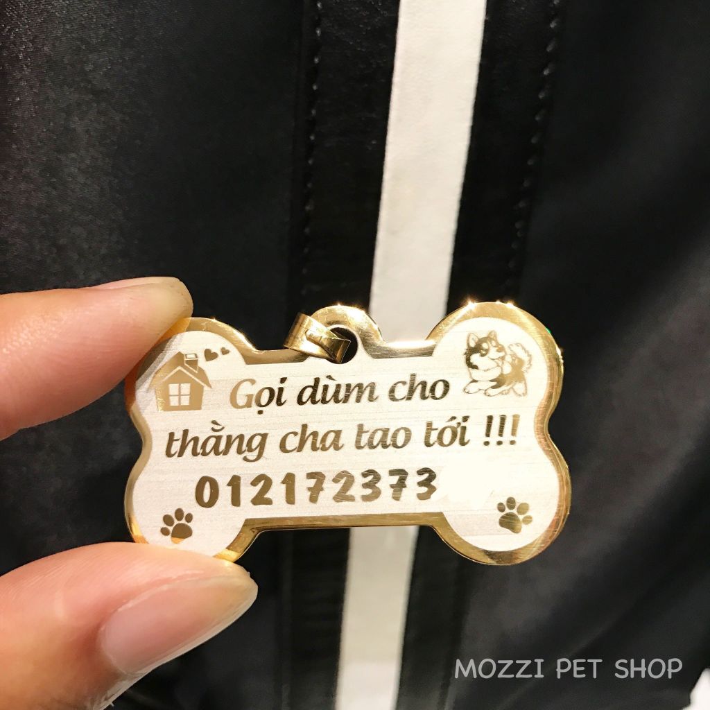 Thẻ tên inox dành cho Thú cưng