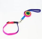  Dây dắt bảy màu kèm vòng cổ cho chó mèo 