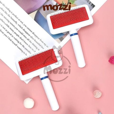  Lược chải lông chó mèo cán nhựa đầu bọc cao su mềm 