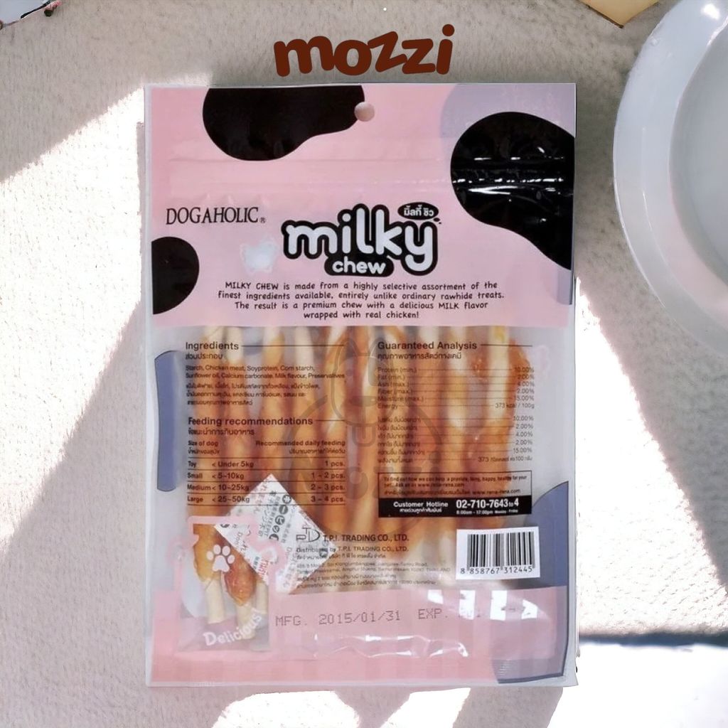 Snack cho chó Gà bọc xương sữa dê mềm Milky Chew Thái Lan