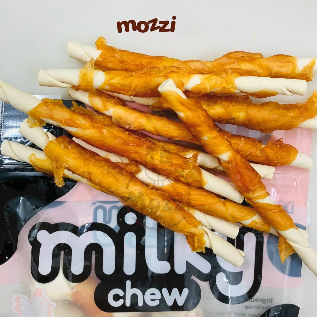 Snack cho chó Gà bọc xương sữa dê mềm Milky Chew Thái Lan