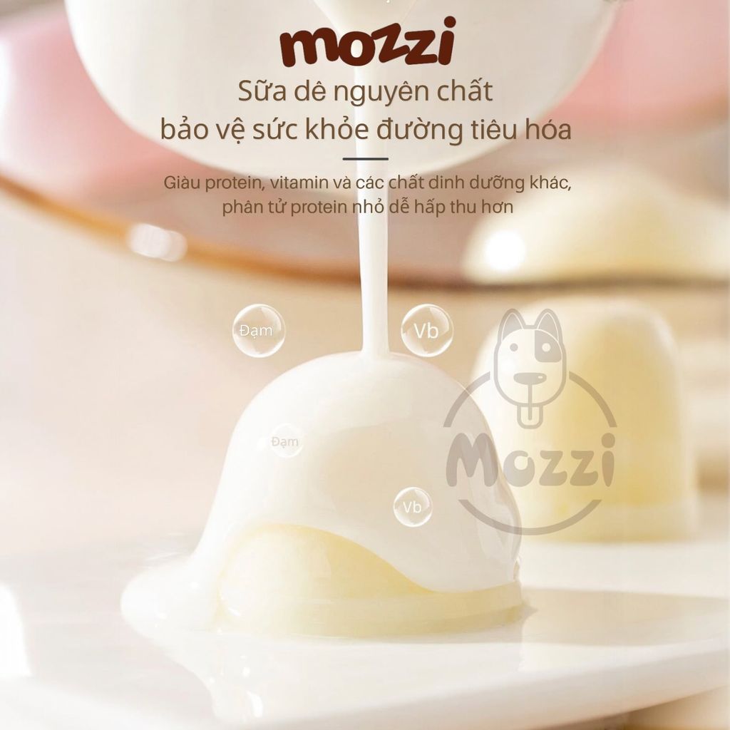 Snack cho chó mèo Bánh pudding sữa dê Hipidog QC