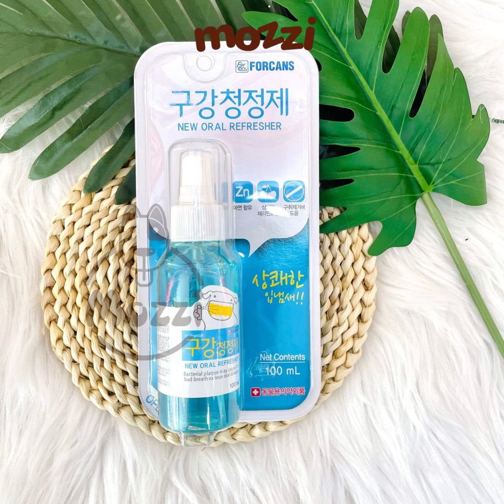 Xịt vệ sinh răng miệng Forcans Hàn Quốc Chai 100ml cho chó mèo