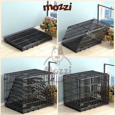  Chuồng sơn tĩnh điện loại 1 nan dày màu đen vân đá cho chó mèo 