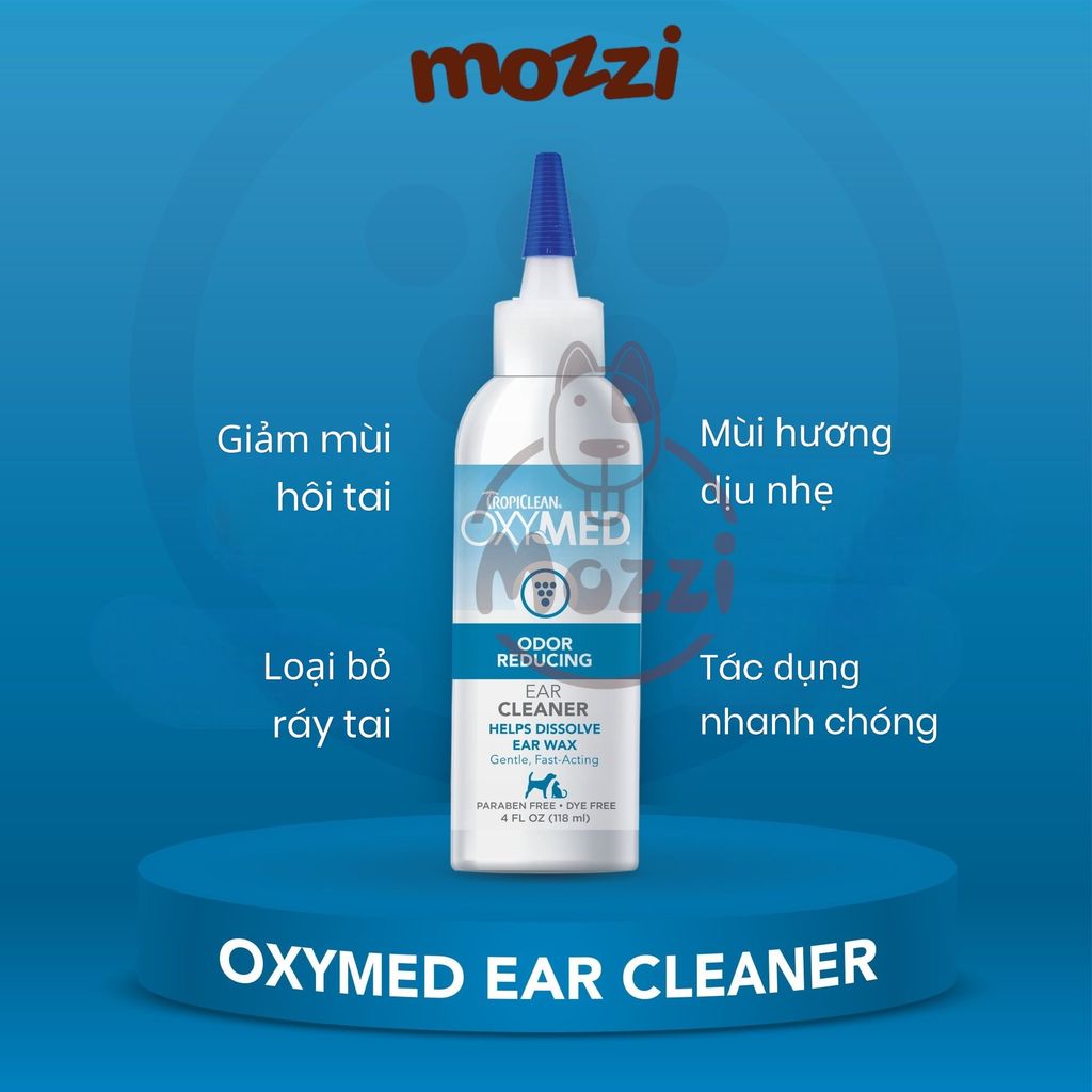 Dung dịch vệ sinh rửa tai Oxymed Tropiclean cho chó mèo