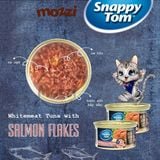  Pate cho mèo Snappy Tom lon 85gr Real Fish Real Meat 