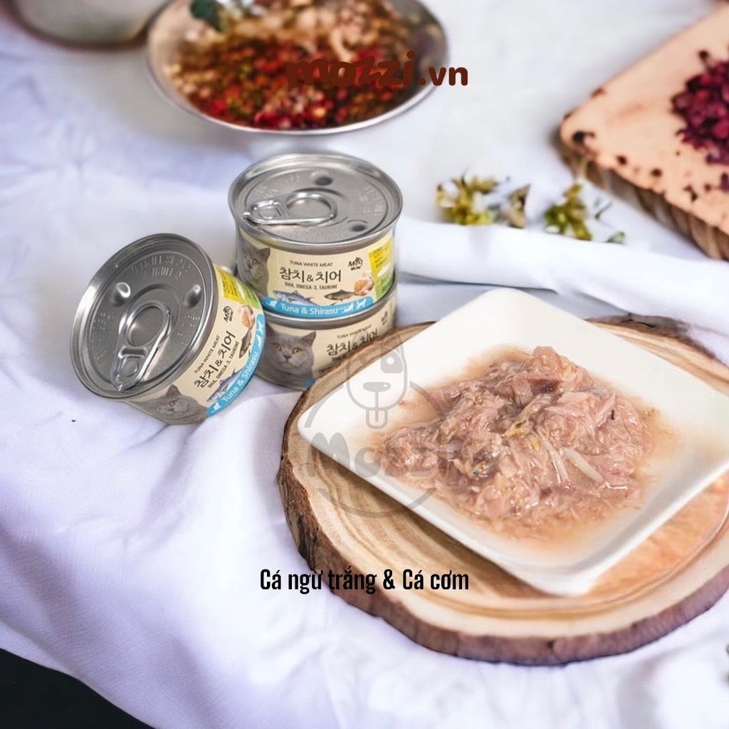 Pate cho mèo Thịt cá ngừ trắng Meowow Lon 80gr