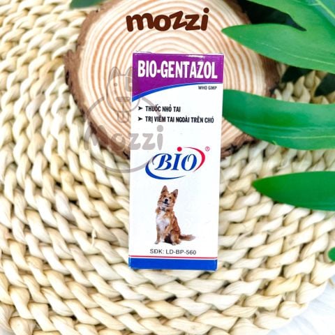  Nhỏ tai Bio - Gentazol viêm tai cho chó mèo Chai 10ml 