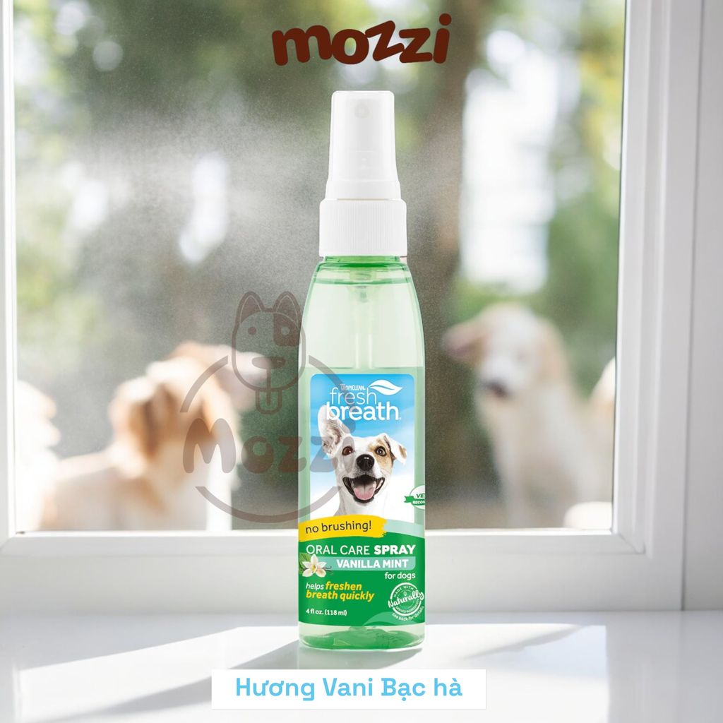 Xịt vệ sinh răng miệng Tropiclean Fresh Breath Spray Chai 118ml cho chó