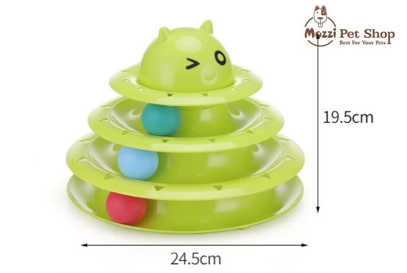 Hipipet Đồ chơi bóng mèo cào 3 tầng