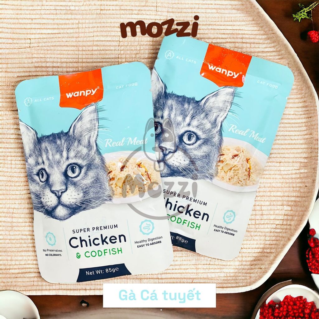 Pate cho mèo Wanpy gói 85gr