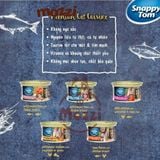  Pate cho mèo Snappy Tom lon 85gr Real Fish Real Meat 