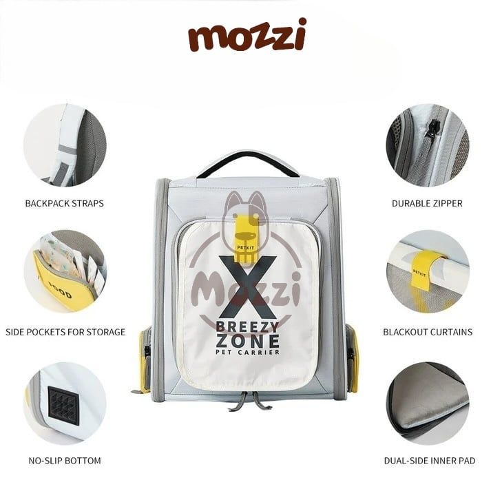 Balo Túi đựng chó mèo Petkit Xzone có khoang mở rộng 35x27x43cm