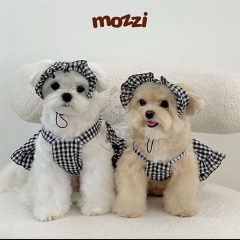 Đầm caro 3 món Hipidog cho chó mèo