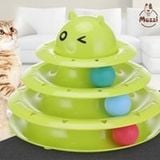  Hipipet Đồ chơi bóng mèo cào 3 tầng 