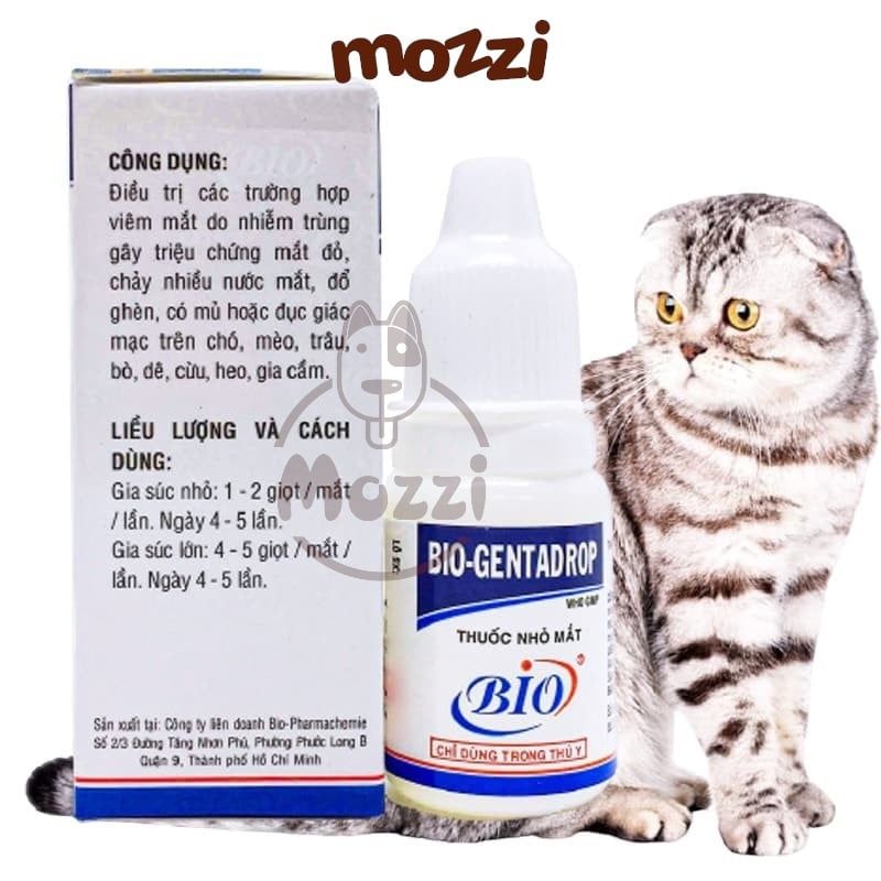 Nhỏ mắt Bio - Gentadrop cho chó mèo Chai 10ml