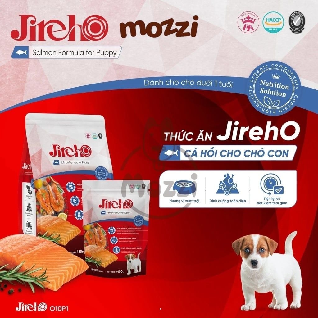 Thức ăn hạt cho chó JirehO Hàn Quốc vị Thịt Vịt Cá hồi [400g - 1.2kg - 1.5kg - 10kg]