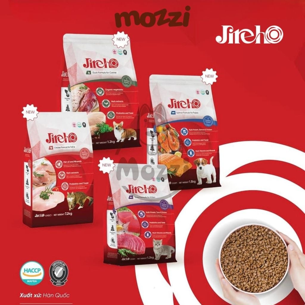 Thức ăn hạt cho mèo JirehO Hàn Quốc vị Thịt gà Cá ngừ [400g - 800g - 1.2kg - 7.2kg]