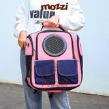  Balo Túi đựng chó mèo Phi hành gia vải vuông lớn 38x25x34cm - Ba lô 