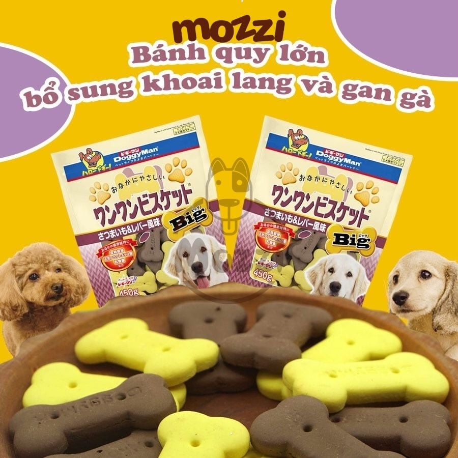 Snack cho chó Bánh quy DoggyMan vị sữa và rau củ