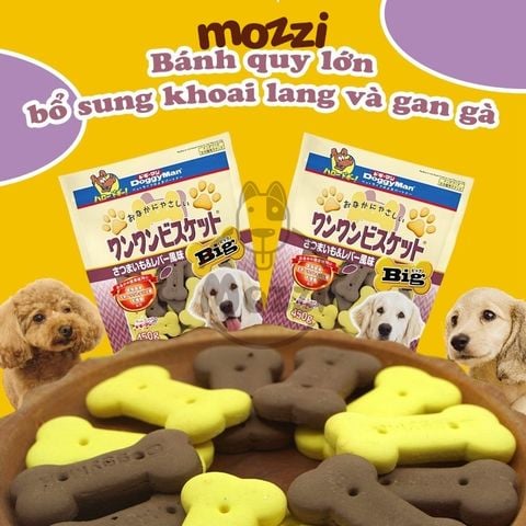 Snack cho chó Bánh quy DoggyMan vị sữa và rau củ