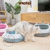  Khay cát vệ sinh cho mèo có bàn đạp chân nhám hình tai mèo 