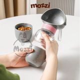  Bình nước du lịch cho chó mèo có kèm cốc đựng hạt tiện lợi 350ml 