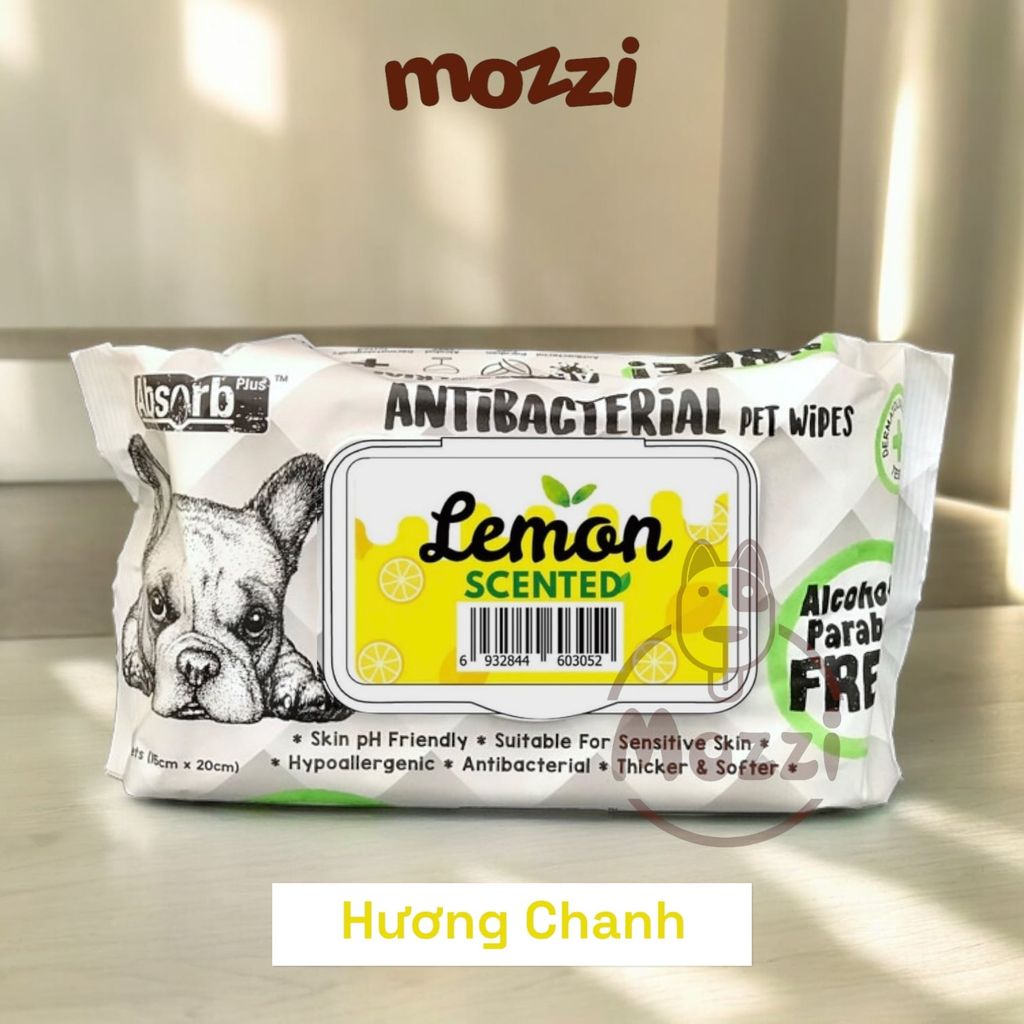 Khăn ướt cho chó mèo Kháng khuẩn trắng Absorb Antibacterial Absolute