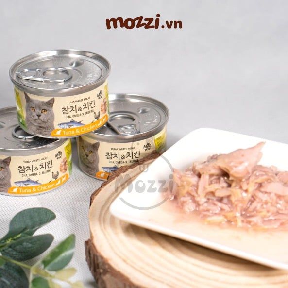 Pate cho mèo Thịt cá ngừ trắng Meowow Lon 80gr