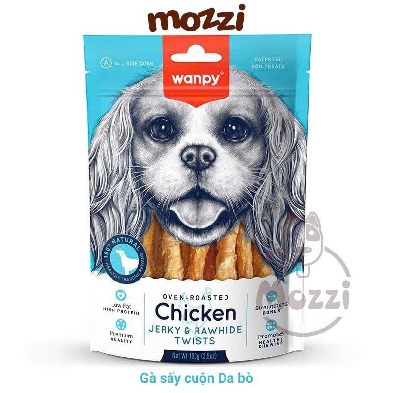Snack cho chó Wanpy Thịt sấy thơm ngon từ thịt gà vịt cá hồi