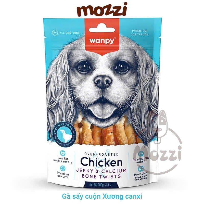 Snack cho chó Wanpy Thịt sấy thơm ngon từ thịt gà vịt cá hồi