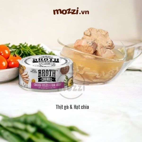 Pate cho chó mèo Broth Chunks Absolute Holistic Lon 80gr