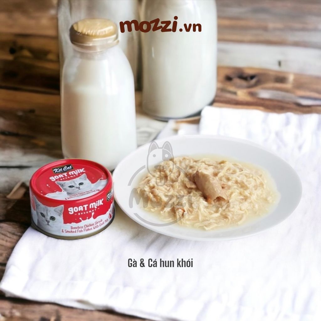 Pate cho mèo Pate sữa dê KitCat Lon 70gr
