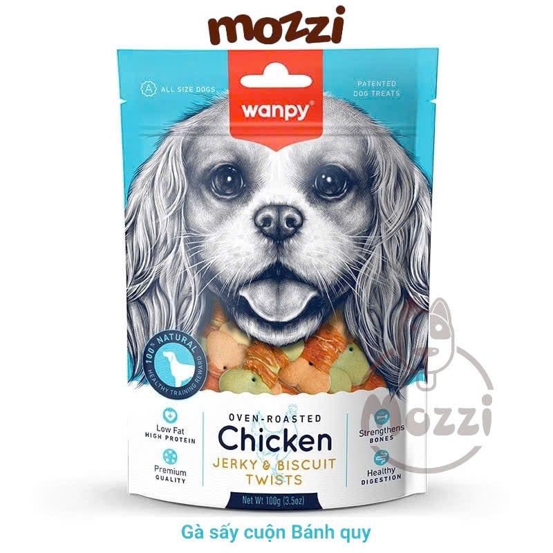 Snack cho chó Wanpy Thịt sấy thơm ngon từ thịt gà vịt cá hồi