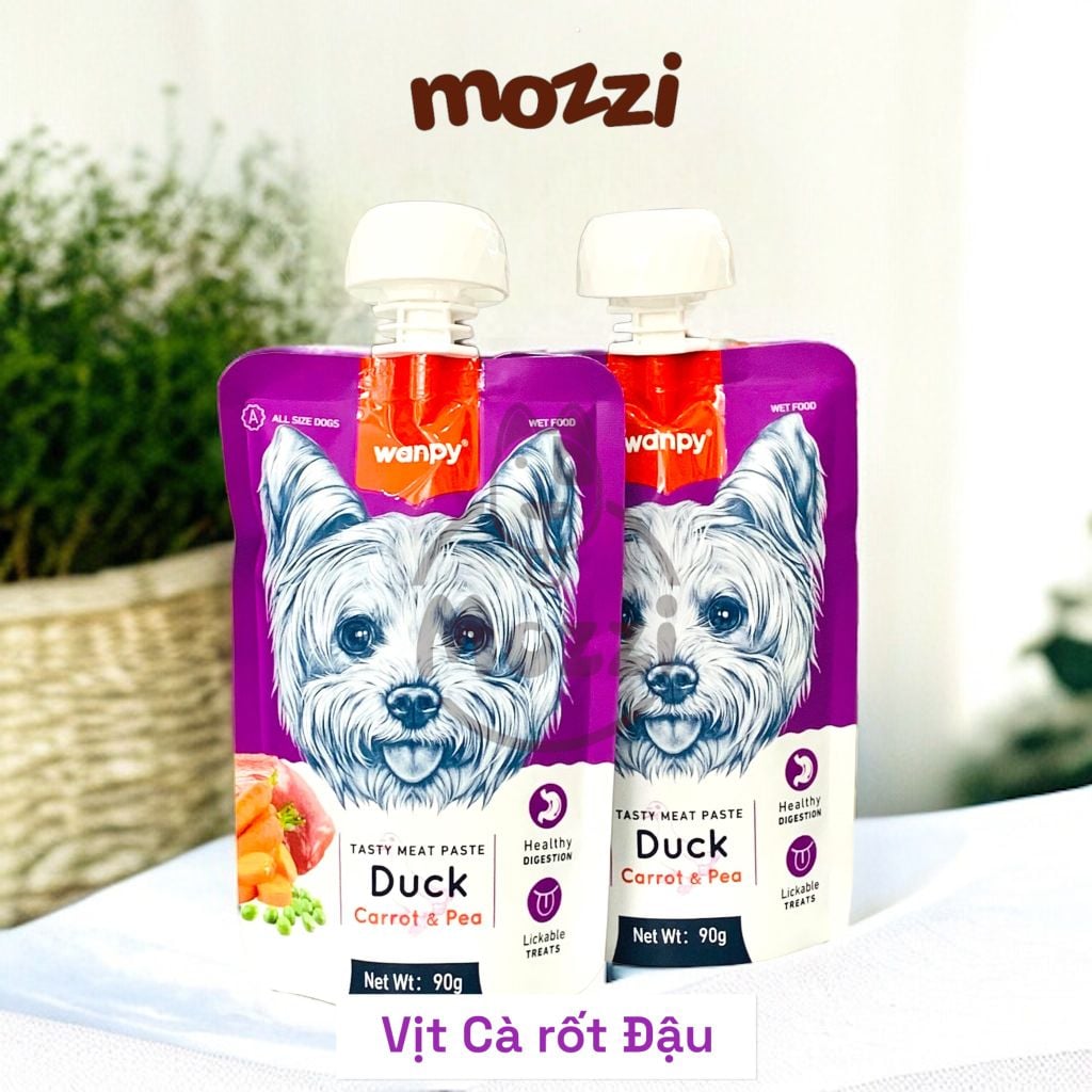 Súp thưởng cho chó Wanpy có nắp vặn Bịch 90gr