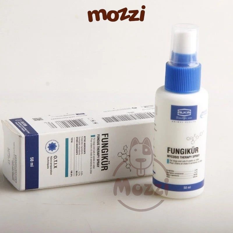 Xịt nấm da Fungikur Alkin Chai 50ml cho chó mèo