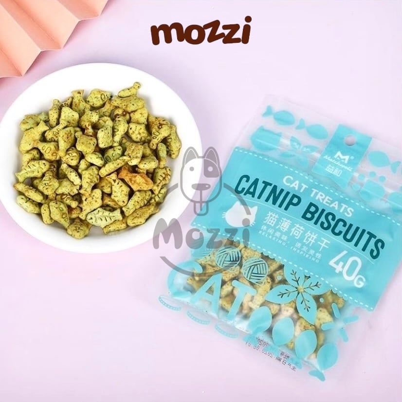 Snack cho mèo Bánh quy cá Catnip cỏ mèo QC
