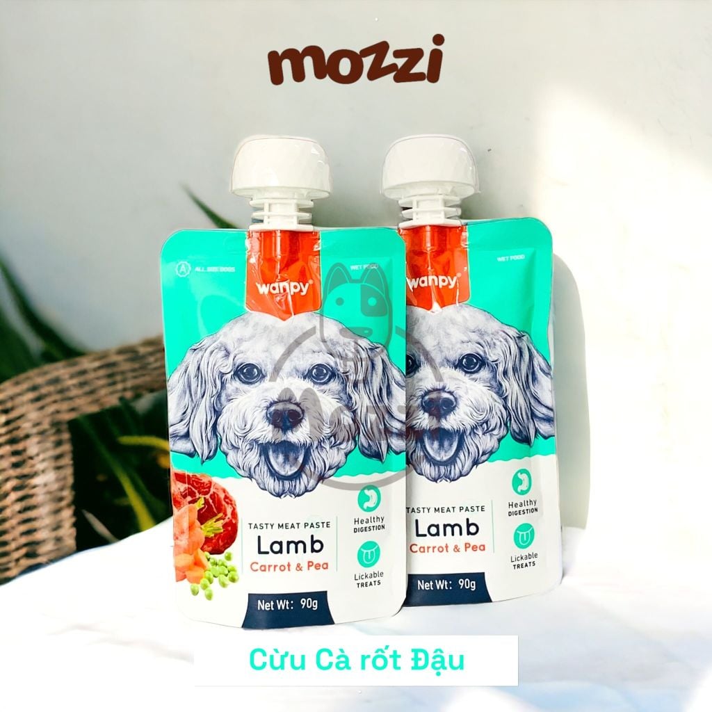 Súp thưởng cho chó Wanpy có nắp vặn Bịch 90gr