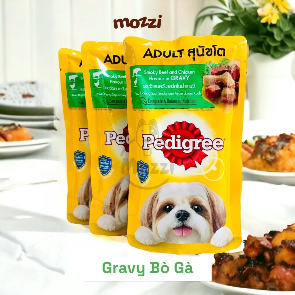 Pate cho chó Pedigree dạng sốt và nhuyễn Gói 130gr