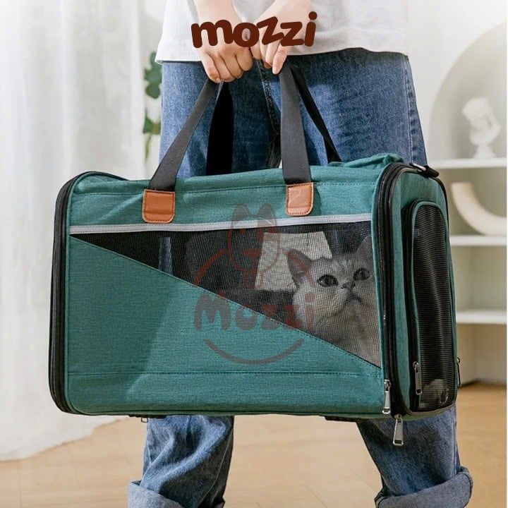 Balo Túi vải đựng chó mèo Acid Bear quai da 49x28x36cm