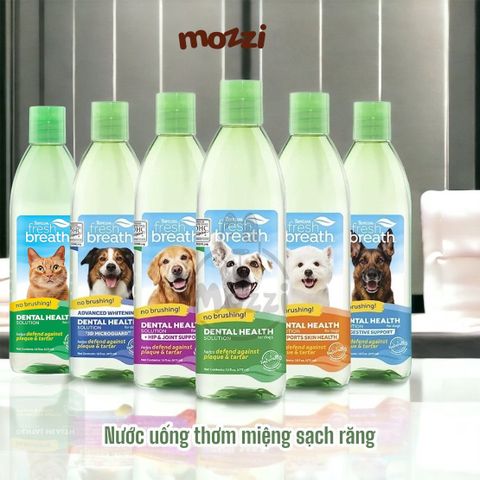  Nước vệ sinh răng miệng Tropiclean Fresh Breath pha uống Chai 473ml cho chó mèo 