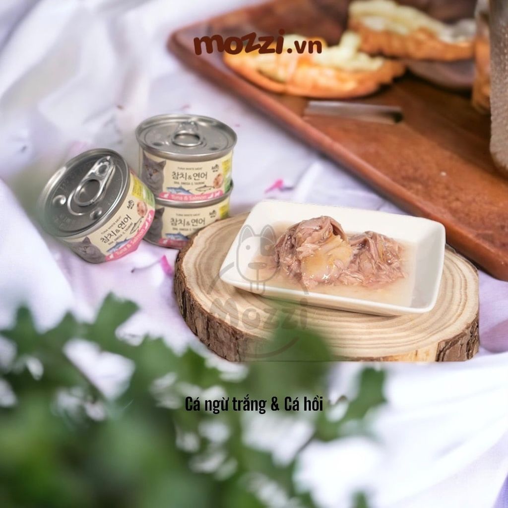 Pate cho mèo Thịt cá ngừ trắng Meowow Lon 80gr