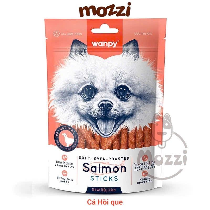 Snack cho chó Wanpy Thịt sấy thơm ngon từ thịt gà vịt cá hồi