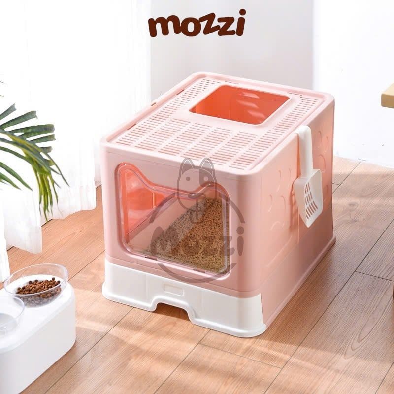 Khay cát vệ sinh cho mèo Nhà khép kín lớn hình tai mèo dễ thương