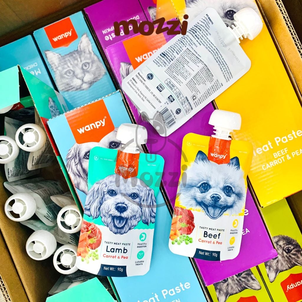 Súp thưởng cho chó Wanpy có nắp vặn Bịch 90gr