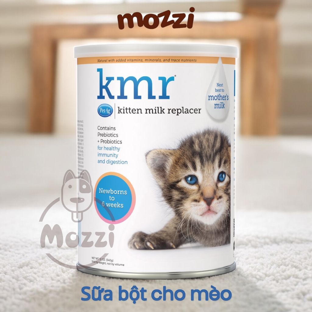 Sữa bột KMR Kitten Milk Replacer Powder PetAg Lon 170g 340g 749g cho mèo sơ sinh